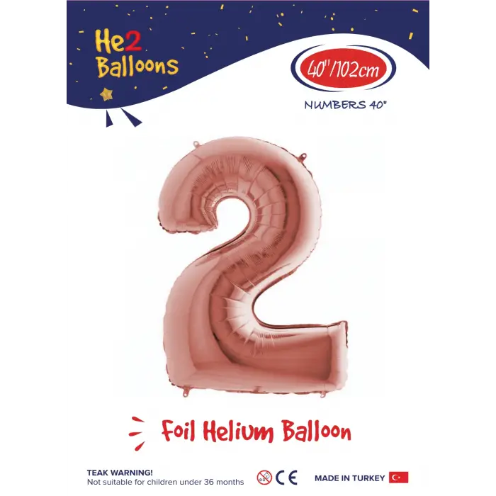 40 Rose Renk Folyo Balon ( 2 )