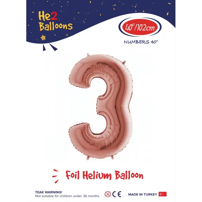 40 Rose Renk Folyo Balon ( 3 )