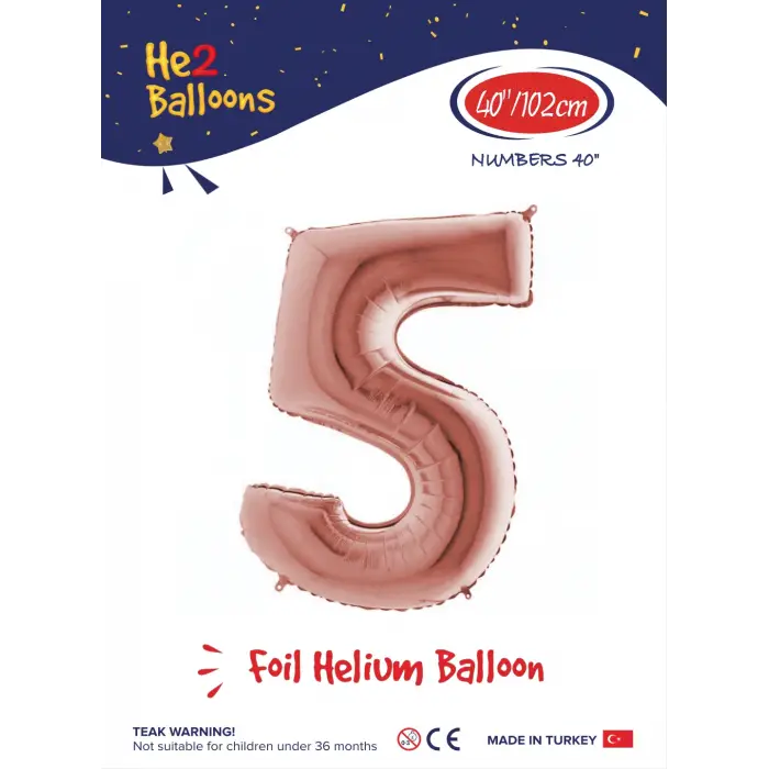 40 Rose Renk Folyo Balon ( 5 )