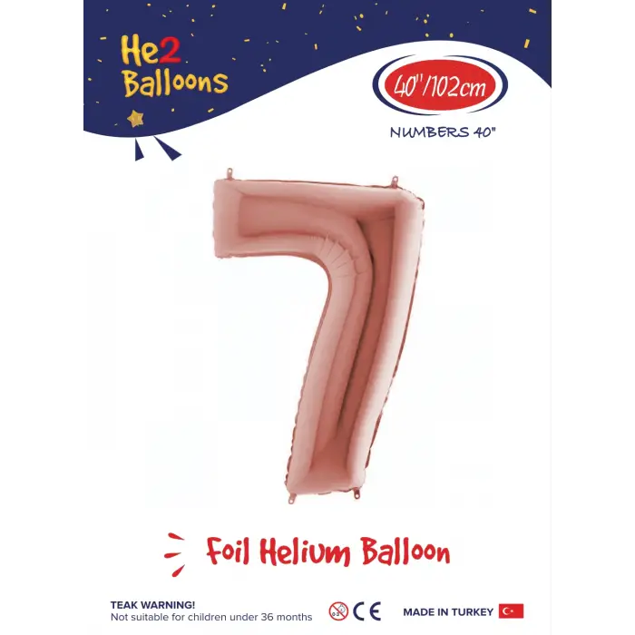 40 Rose Renk Folyo Balon ( 7 )