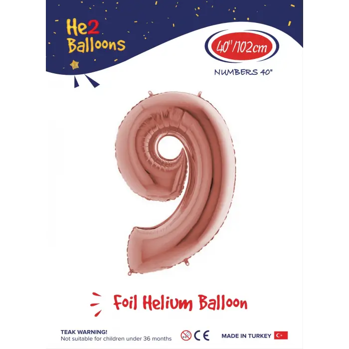 40 Rose Renk Folyo Balon ( 9 )