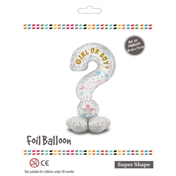 Ayaklı Girl or Boy Folyo Balon
