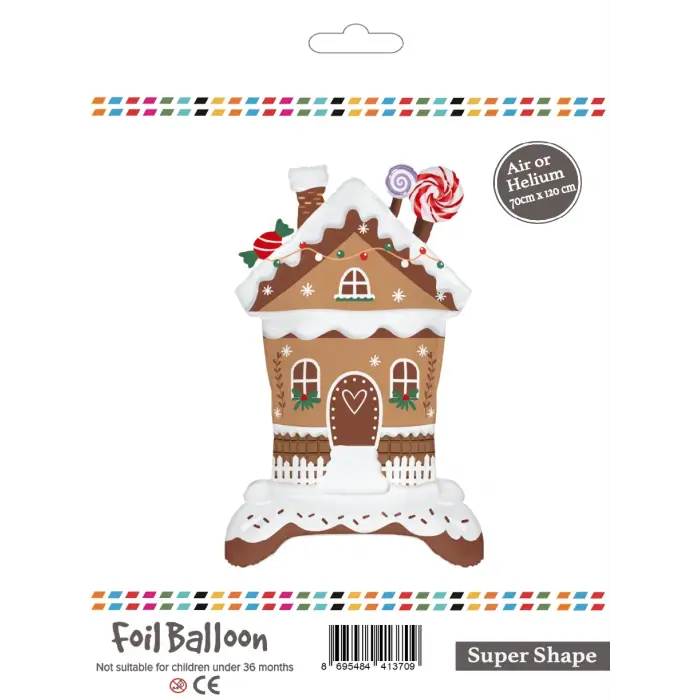 Ayaklı Kurabiye Ev Folyo Balon 70x120 CM