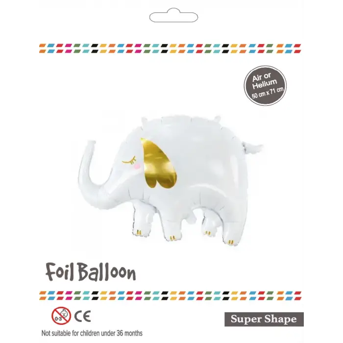 Beyaz Fil Folyo Balon