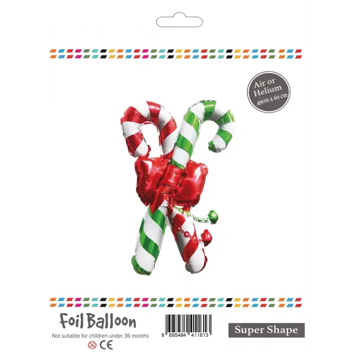 Folyo Balon 60cm İkili Baston Şeker