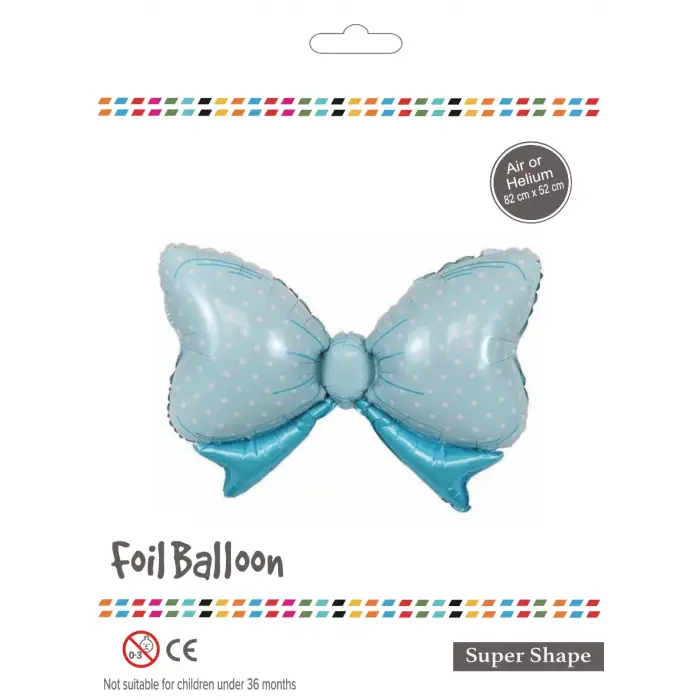 Puanlı Mavi Fiyonk Folyo Balon