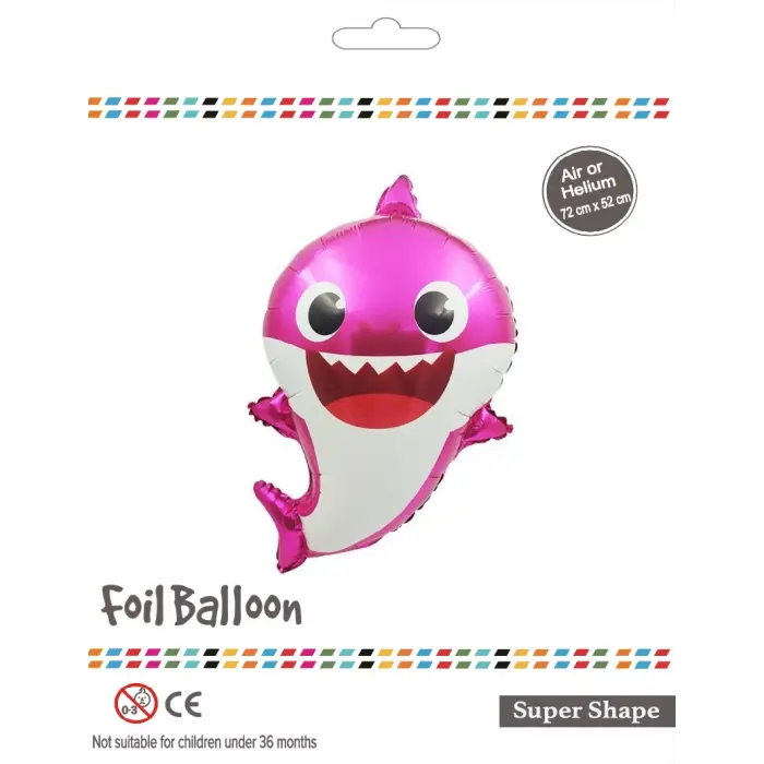 Pembe Baby Shark Folyo Balon