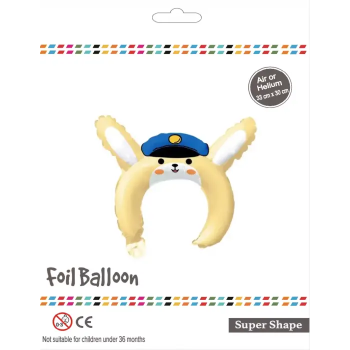 Şapkalı Sincap Taç Folyo Balon