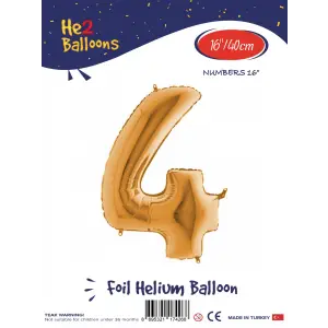 16Altın Folyo Balon ( 4 )