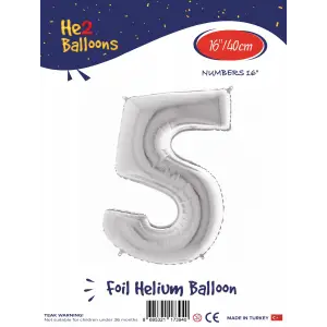 16Gümüş Folyo Balon ( 5 )