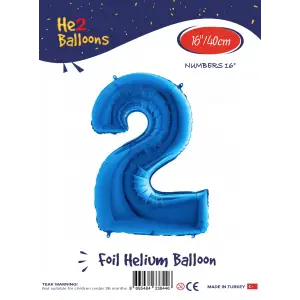 16Mavi Folyo Balon ( 2 )