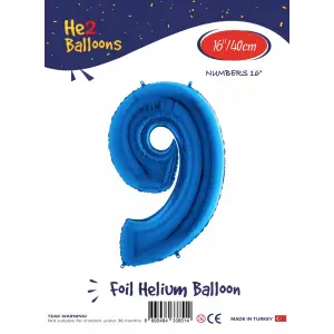 16Mavi Folyo Balon ( 9 )