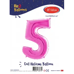 16Pembe Folyo Balon ( 5 )