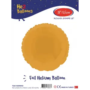 18Altın Yuvarlak Folyo Balon