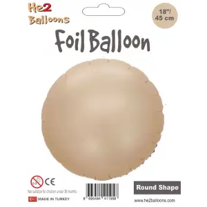 18Karamel Yuvarlak Folyo Balon