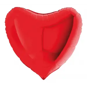 18Kırmızı Kalp Folyo Balon 50 Li Paket
