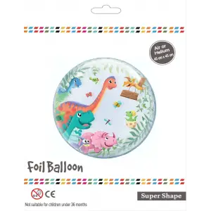 18Yuvarlak Dinazorlar Folyo Balon