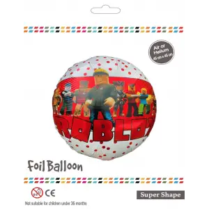 18Yuvarlak Kırmızı Roblox Folyo Balon