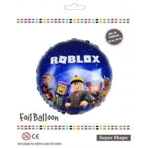 18Yuvarlak Mavi Roblox Folyo Balon