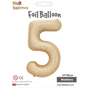 34 Karamel Renk Folyo Balon ( 5 )