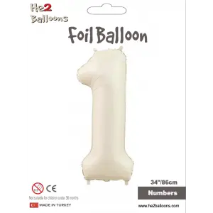 34 Krem Renk Folyo Balon ( 1 )