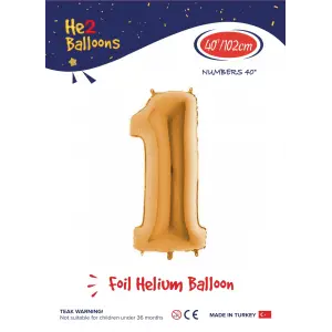 40 Altın Renk Folyo Balon ( 1 )