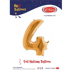 40 Altın Renk Folyo Balon ( 4 )