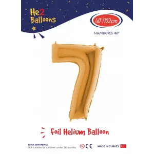40 Altın Renk Folyo Balon ( 7 )