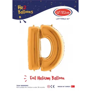 40 Altın Renk Folyo Balon ( D )