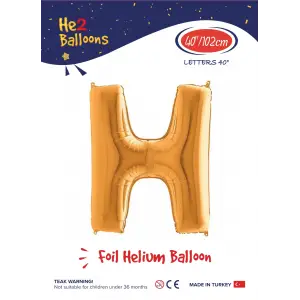 40 Altın Renk Folyo Balon ( H )