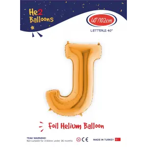 40 Altın Renk Folyo Balon ( J )