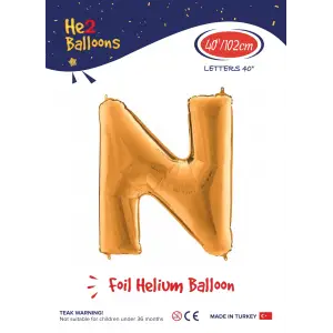 40 Altın Renk Folyo Balon ( N )