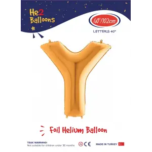 40 Altın Renk Folyo Balon ( Y )