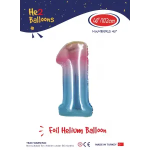 40 Gökkuşağı Renk Folyo Balon ( 1 )