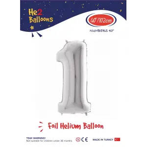40 Gümüş Renk Folyo Balon ( 1 )