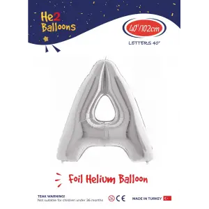40 Gümüş Renk Folyo Balon ( A )
