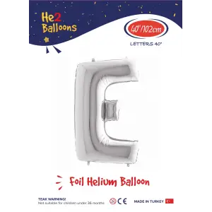 40 Gümüş Renk Folyo Balon ( E )