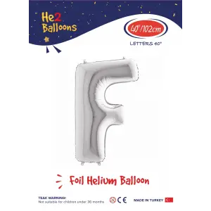 40 Gümüş Renk Folyo Balon ( F )