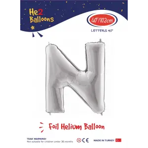 40 Gümüş Renk Folyo Balon ( N )