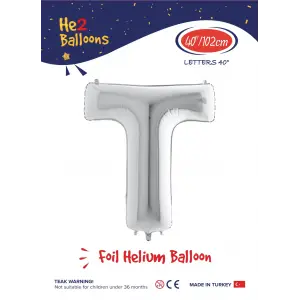 40 Gümüş Renk Folyo Balon ( T )
