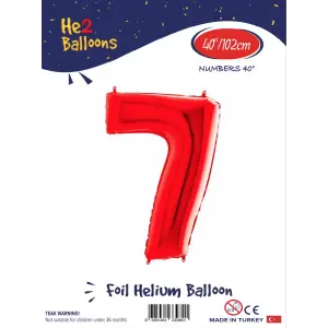 40 Kırmızı Renk Folyo Balon ( 7 )