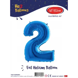 40 Mavi Renk Folyo Balon ( 2 )