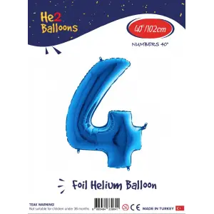 40 Mavi Renk Folyo Balon ( 4 )