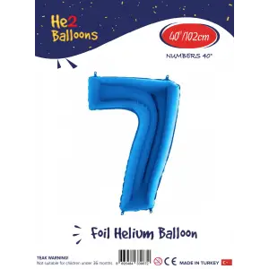 40 Mavi Renk Folyo Balon ( 7 )