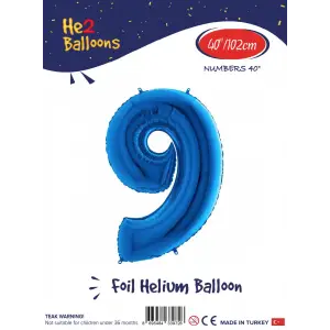 40 Mavi Renk Folyo Balon ( 9 )