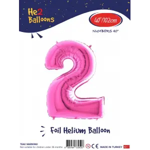 40 Pembe Renk Folyo Balon ( 2 )