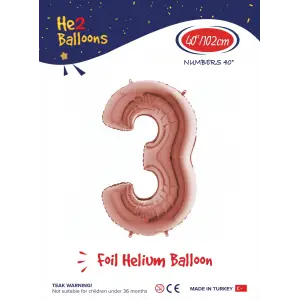 40 Rose Renk Folyo Balon ( 3 )