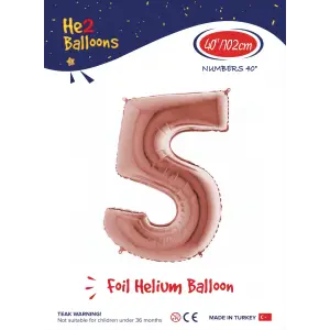 40 Rose Renk Folyo Balon ( 5 )