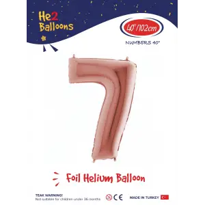 40 Rose Renk Folyo Balon ( 7 )