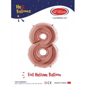 40 Rose Renk Folyo Balon ( 8 )